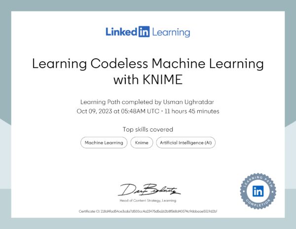 Learning Codeless Machine Learning with KNIME