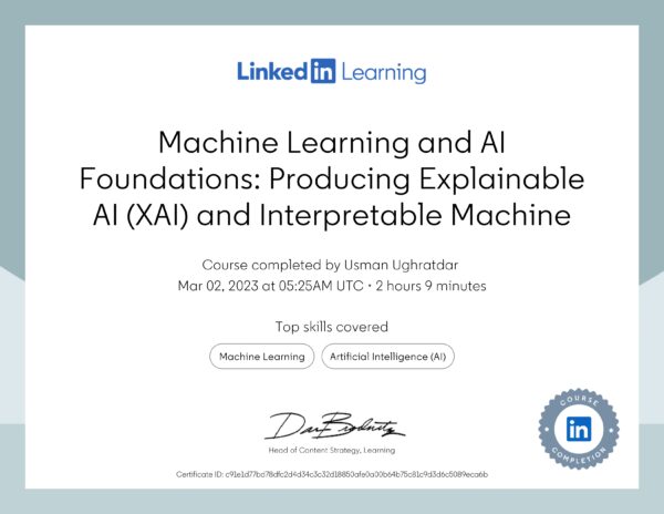 Machine Learning and AI Foundations Producing Explainable AI XAI and Interpretable Machine Learning Solutions