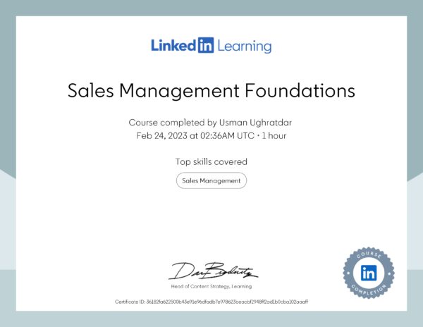 Sales Management Foundations